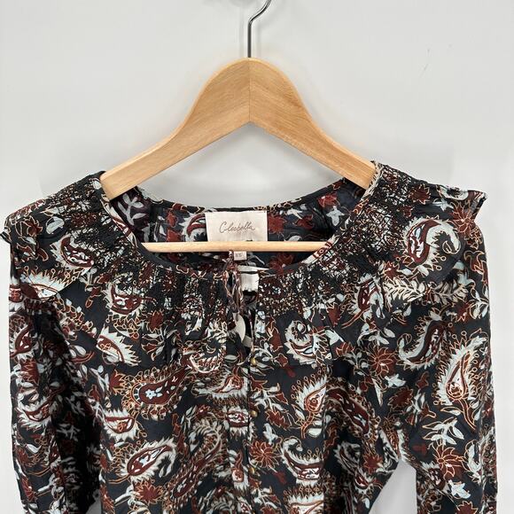 CLEOBELLA NWT Evereve Jillian Organic Cotton Long Sleeve Blouse // XS - Picture 7 of 14